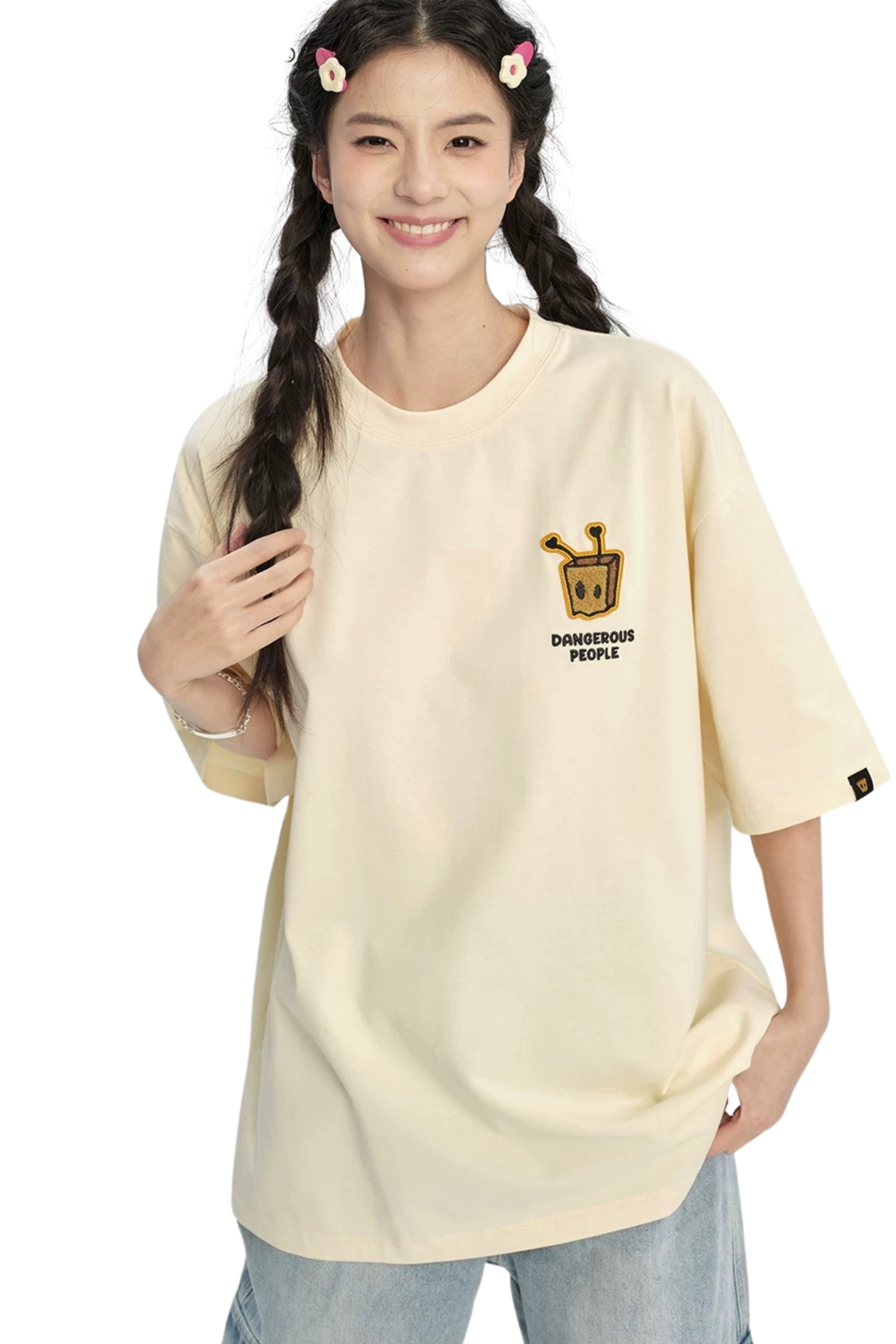 Dangerous People Bee Paper Bag Embroidery Logo Tee