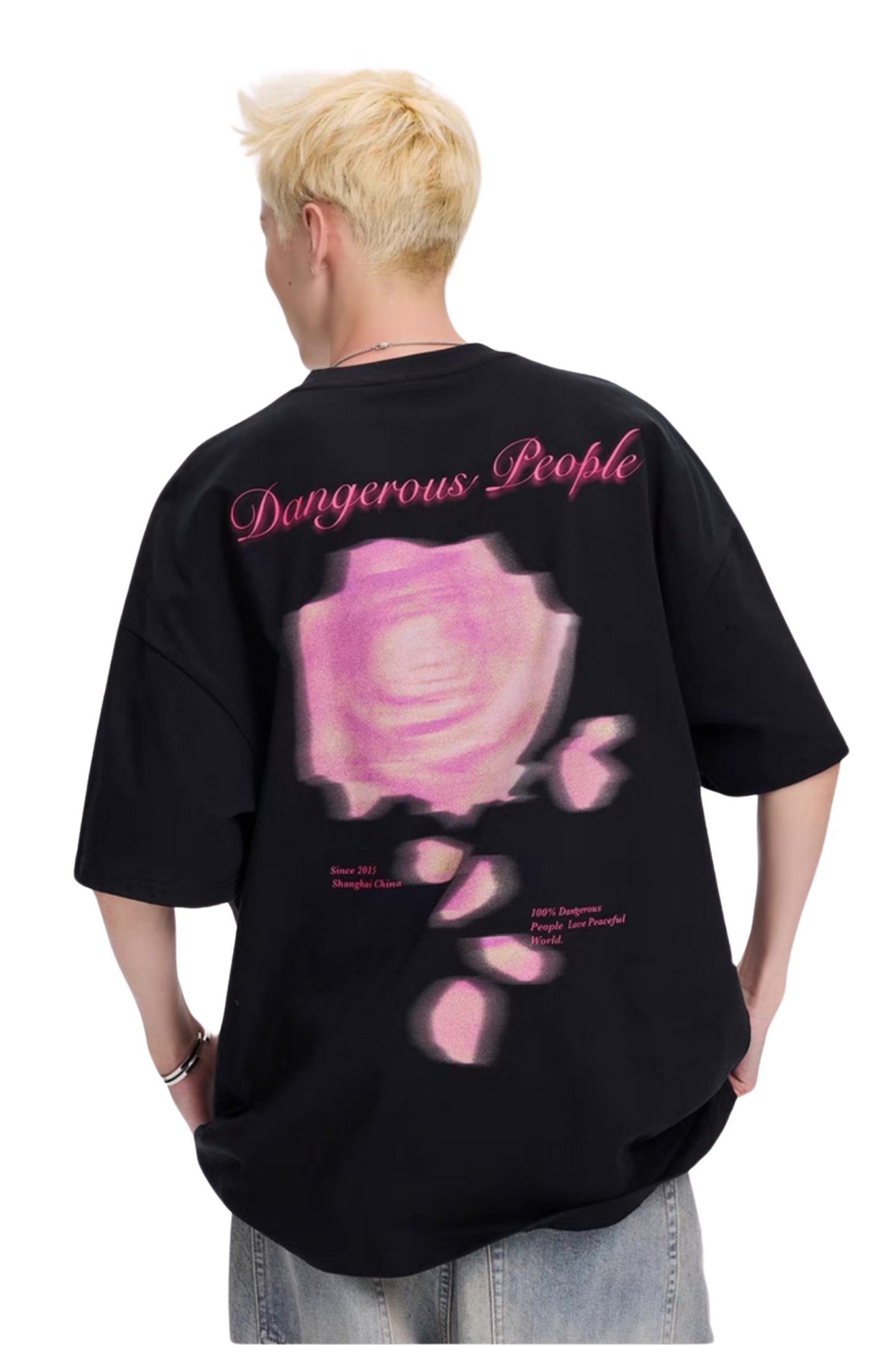 Dangerous People Blurred Rose Tee