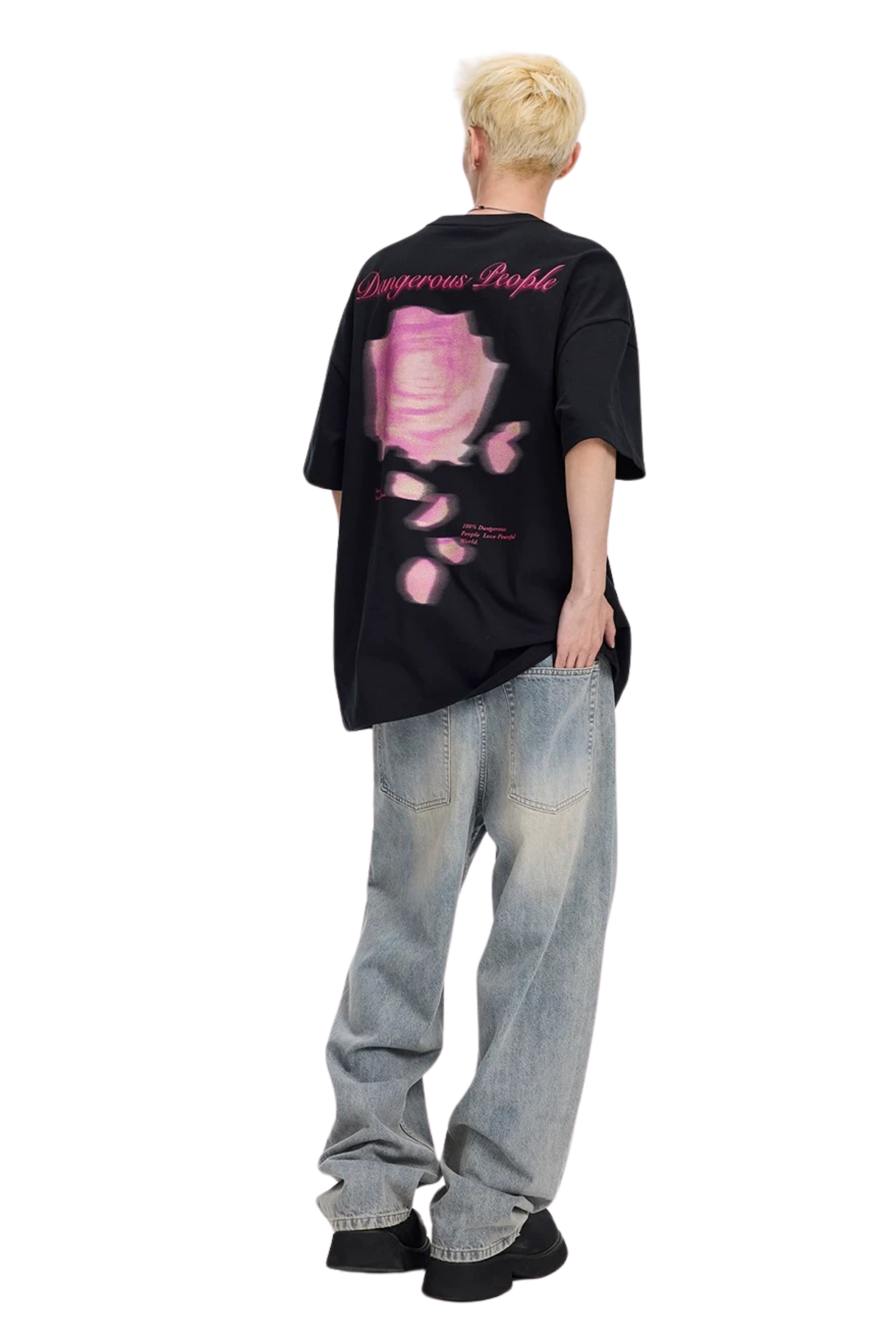 Dangerous People Blurred Rose Tee