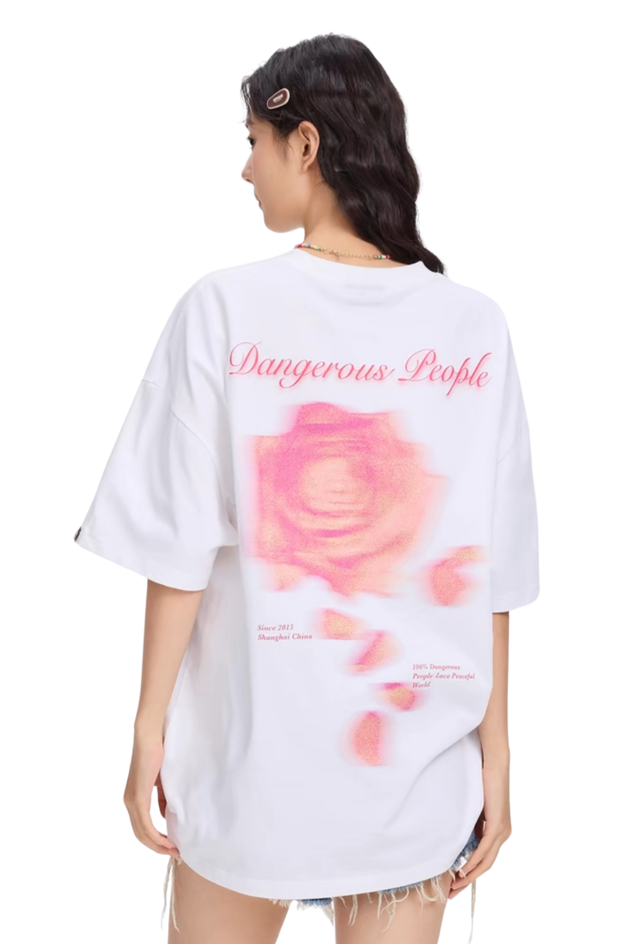 Dangerous People Blurred Rose Tee