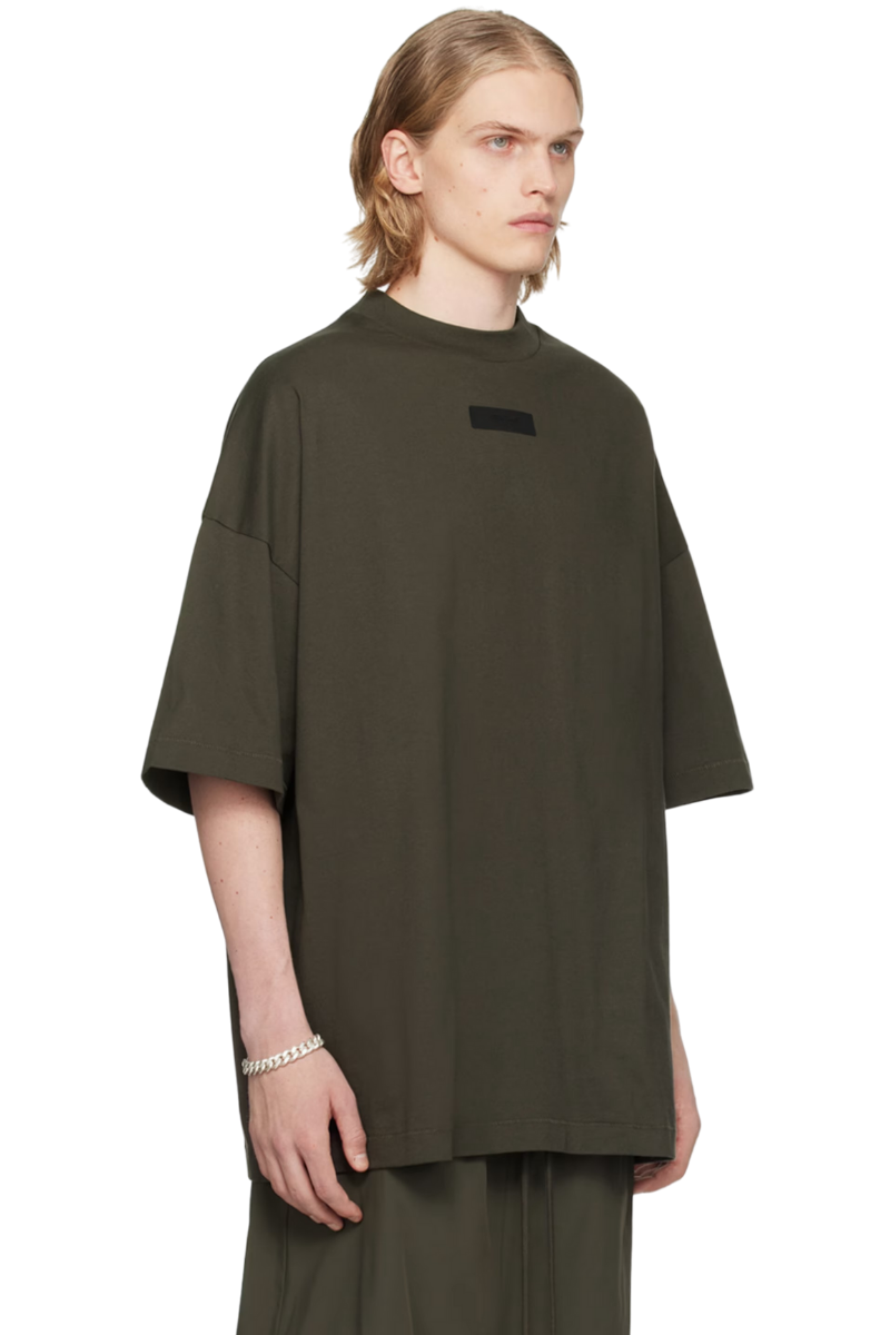 Fear Of God Essentials FW23 Black Patch Tee