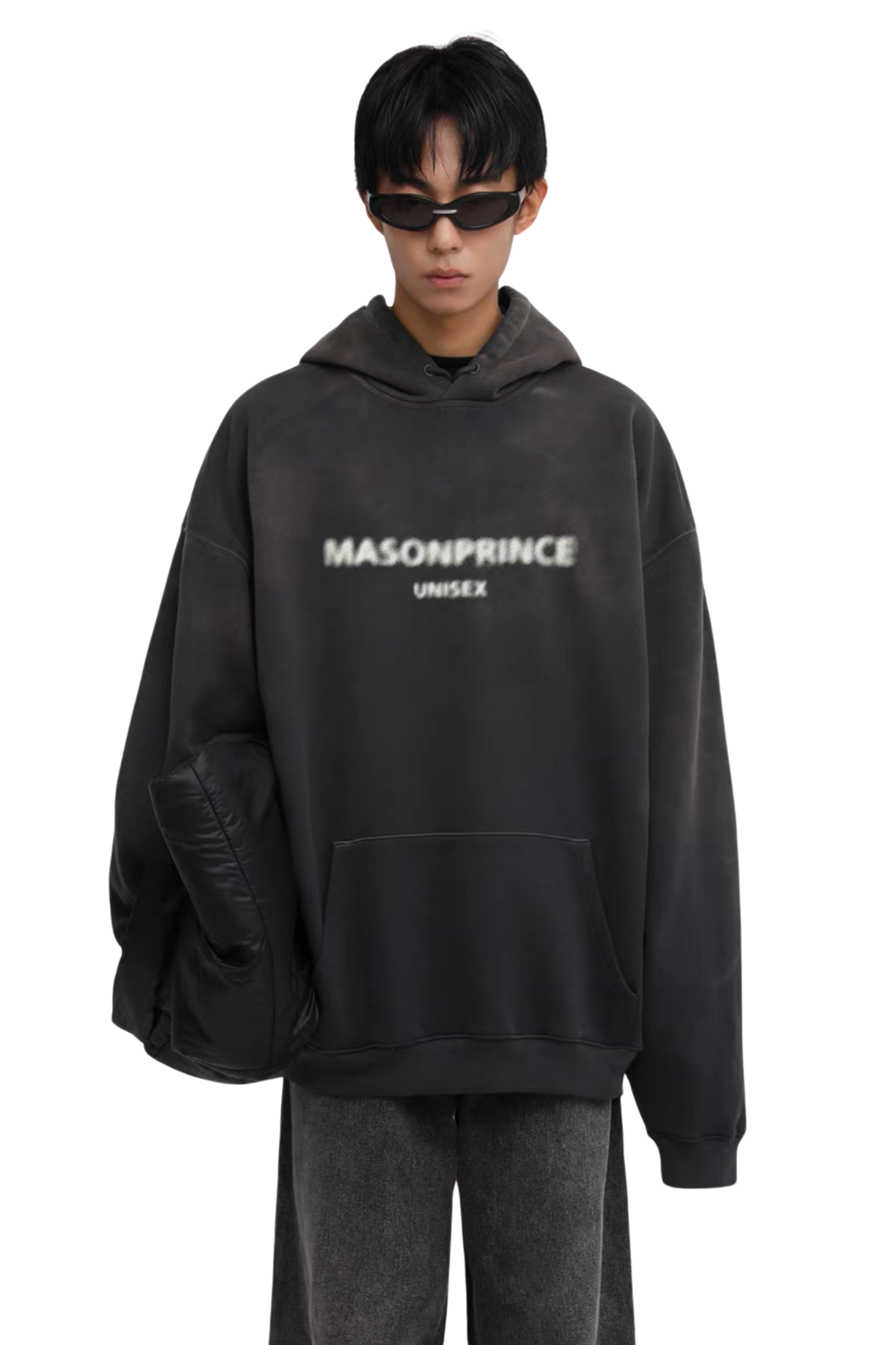 เสื้อฮู้ดหนามีโลโก้ซีดจาง Masonprince