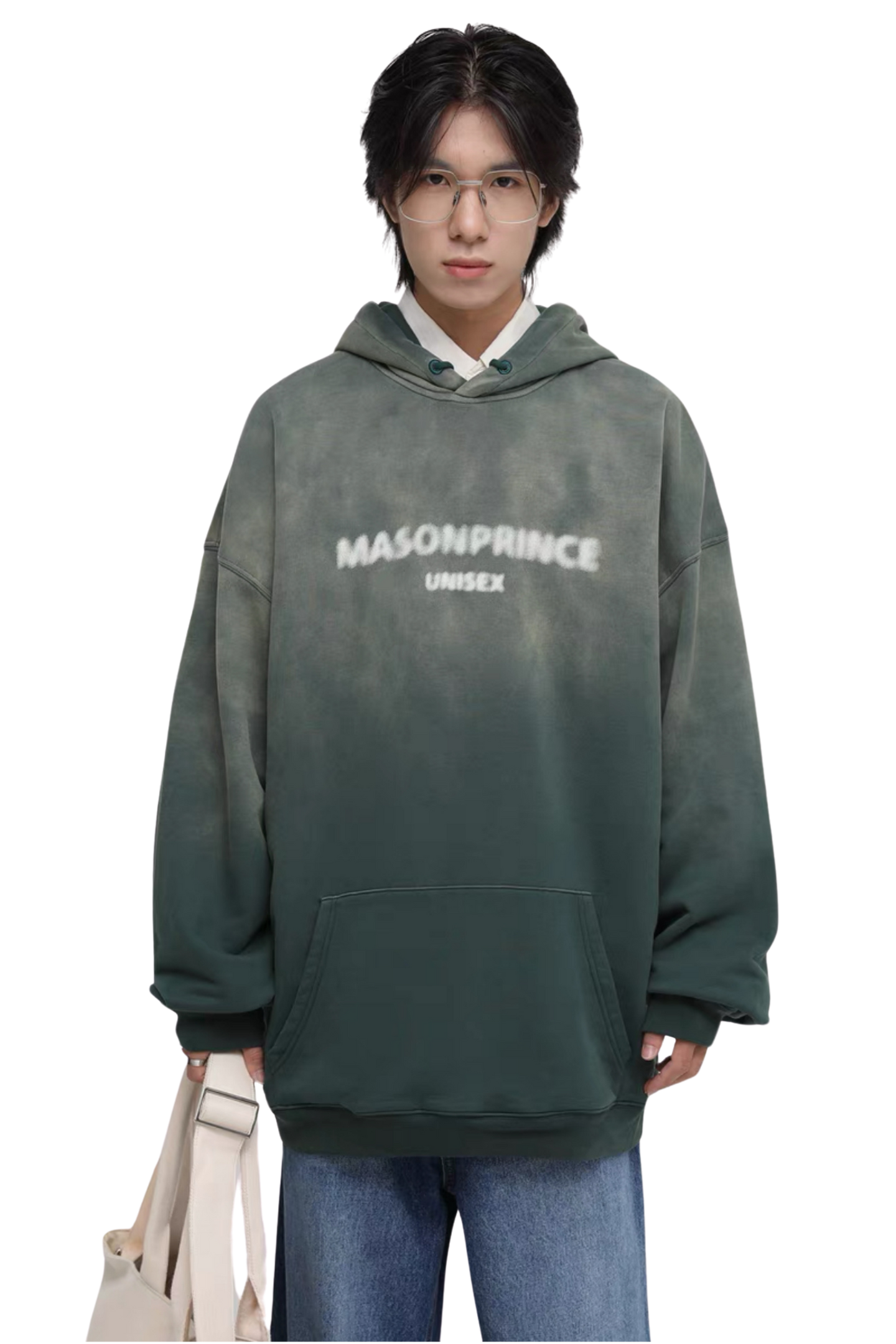 เสื้อฮู้ดหนามีโลโก้ซีดจาง Masonprince