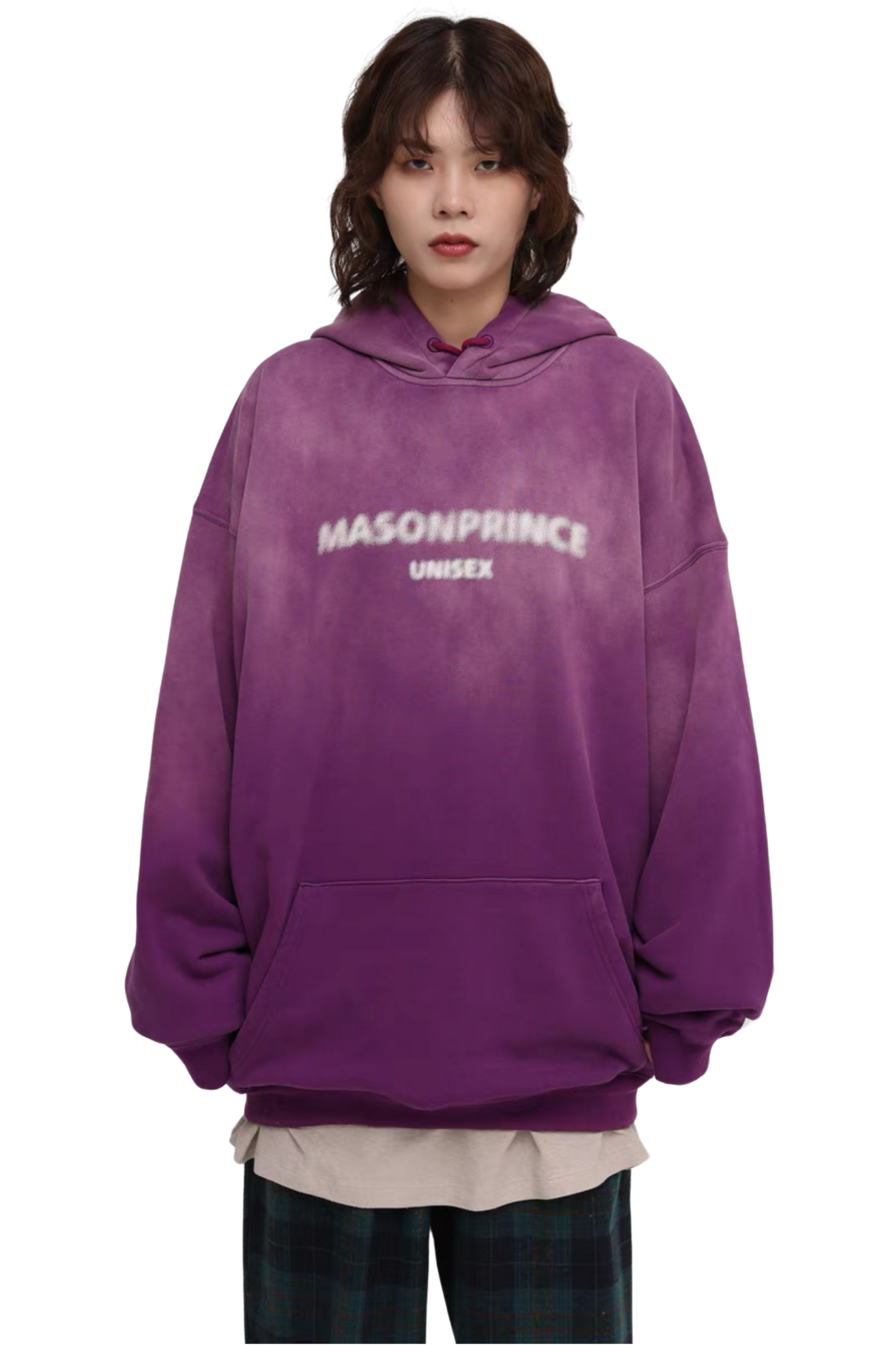 เสื้อฮู้ดหนามีโลโก้ซีดจาง Masonprince