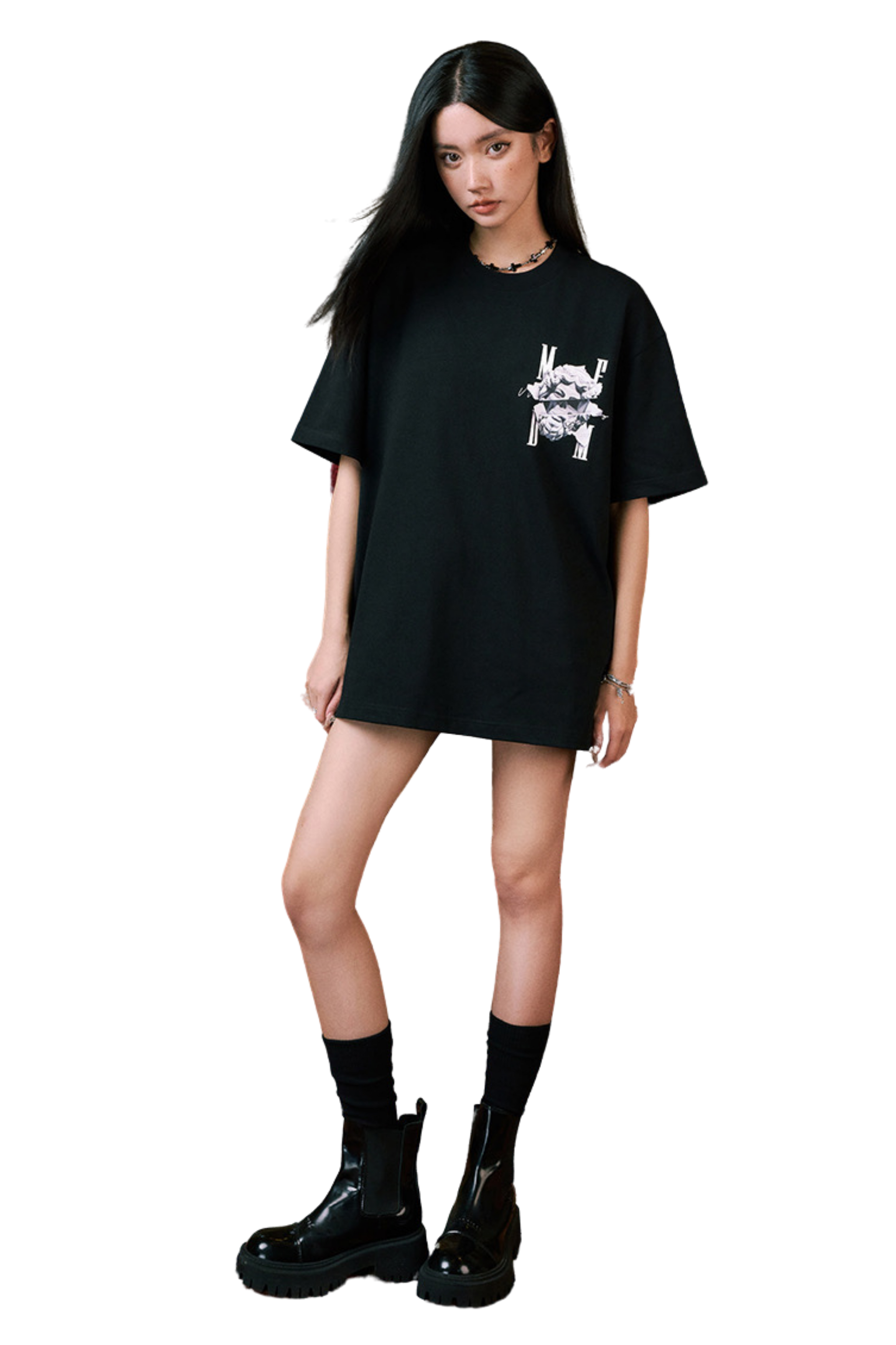 MEDM SS24 Skull Monochrome Print Tee