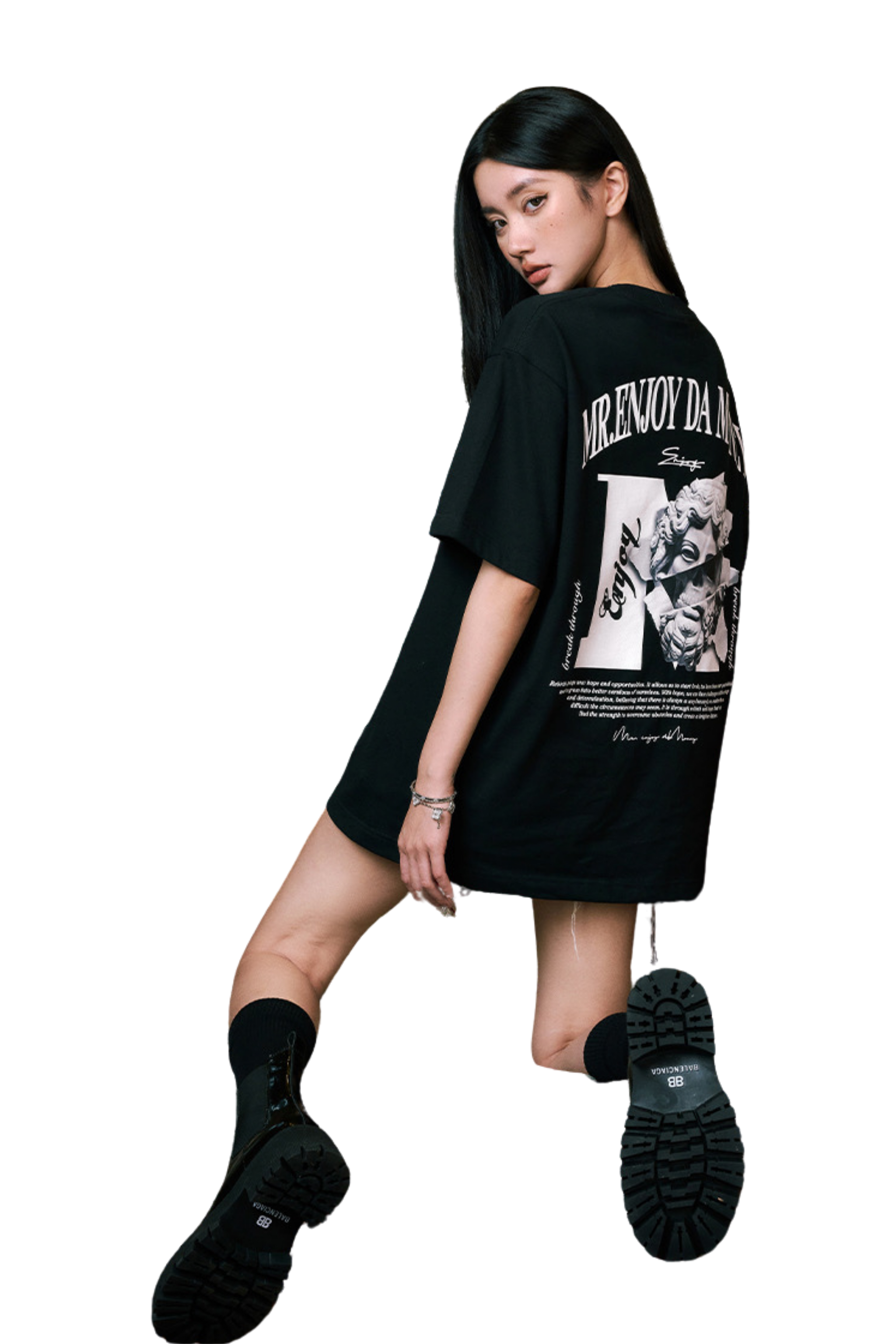 MEDM SS24 Skull Monochrome Print Tee