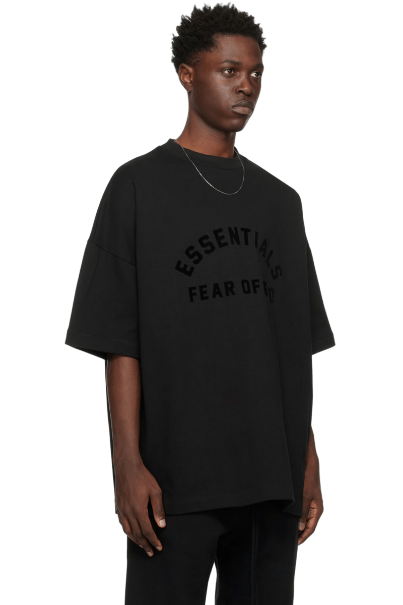 New Release Fear Of God Essentials SS24 Heavy Jersey Arch Logo Tee Oversized Fit Rubber Embossed ShaLaoBan