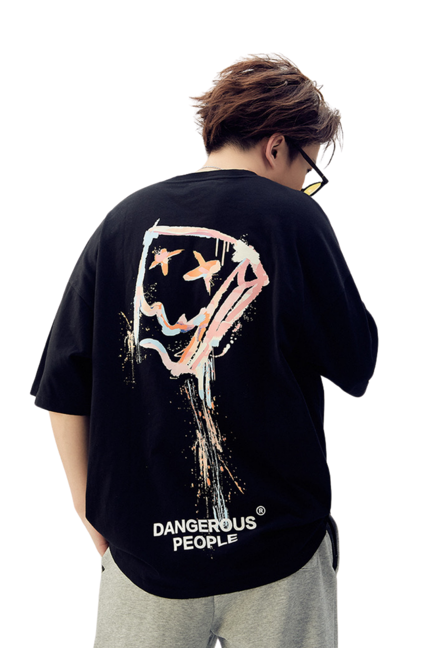 Dangerous People Spray Paint Paper Bag Tee